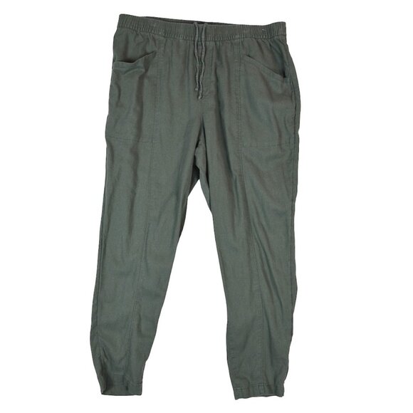 Old Navy Olive Jogger Pants L Utility Cargo Athleisure Minimalist Streetwear Lou - Picture 1 of 9
